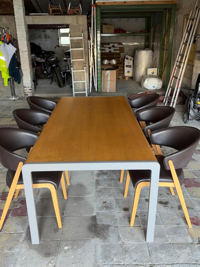 Hülsta design eetkamer set – tafel + 6 stoelen, Maison & Meubles, Enlèvement, Utilisé, 4 à 6 chaises