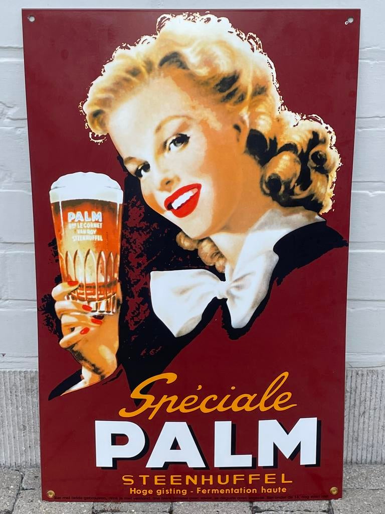 Émail de palme, Enlèvement ou Envoi, Comme neuf, Panneau publicitaire