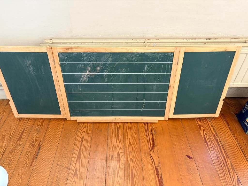 Houten krijtbord drieluik, Ophalen, Zo goed als nieuw, Jongen of Meisje