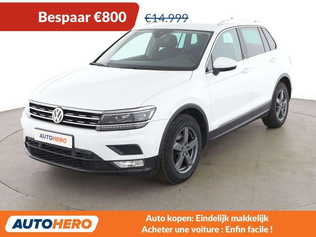 Volkswagen Tiguan 1.4 TSI Sound BlueMotion (bj 2017), Auto's, Volkswagen, Voorwielaandrijving, Zwart, Wit, 1395 cc