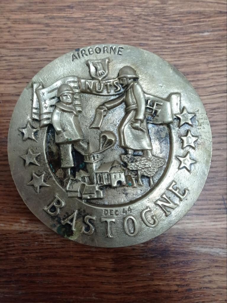 Bastogne Nuts ww2 Plaque commémorative, Enlèvement ou Envoi