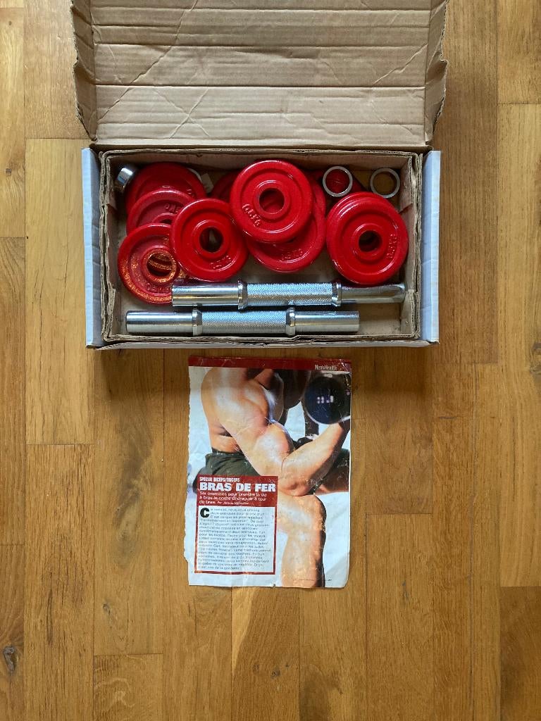 KIT HALTERE, Sports & Fitness, Équipement de fitness, Enlèvement, Comme neuf, Bras, Haltère