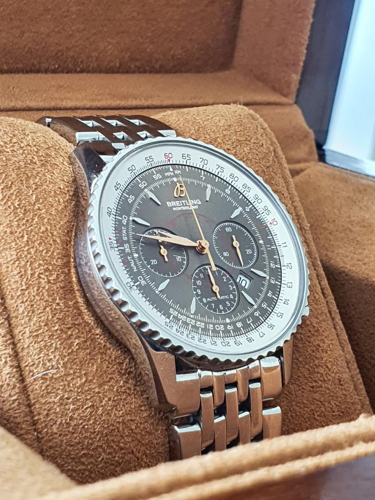 Breitling navitimer monbrillant 38mm, Montre-bracelet, Breitling, Enlèvement, Acier