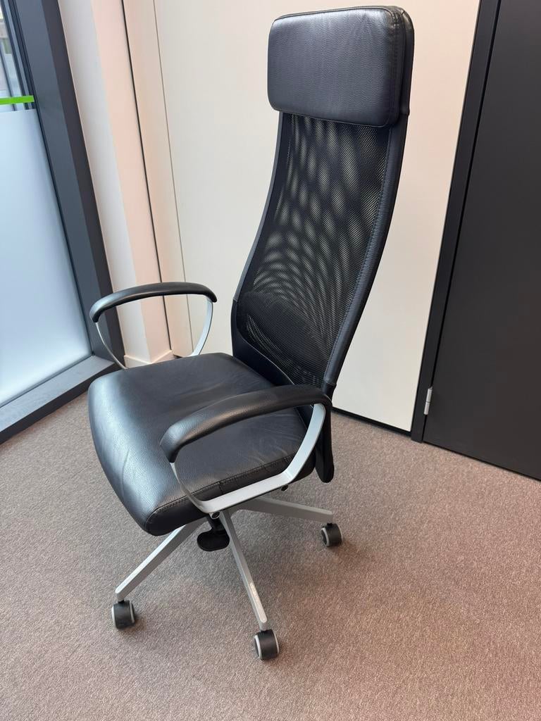 6 chaises de bureau ikea, Ophalen, Gebruikt, Zwart, Bureaustoel