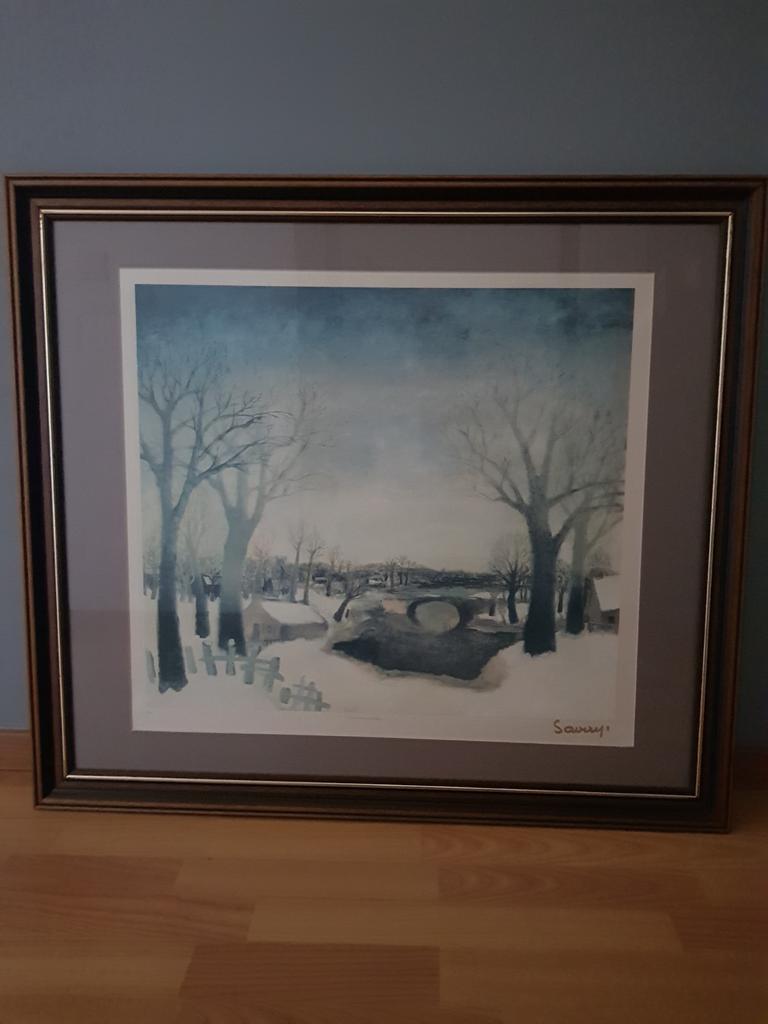 Landschap lithografie Saverys, Ophalen