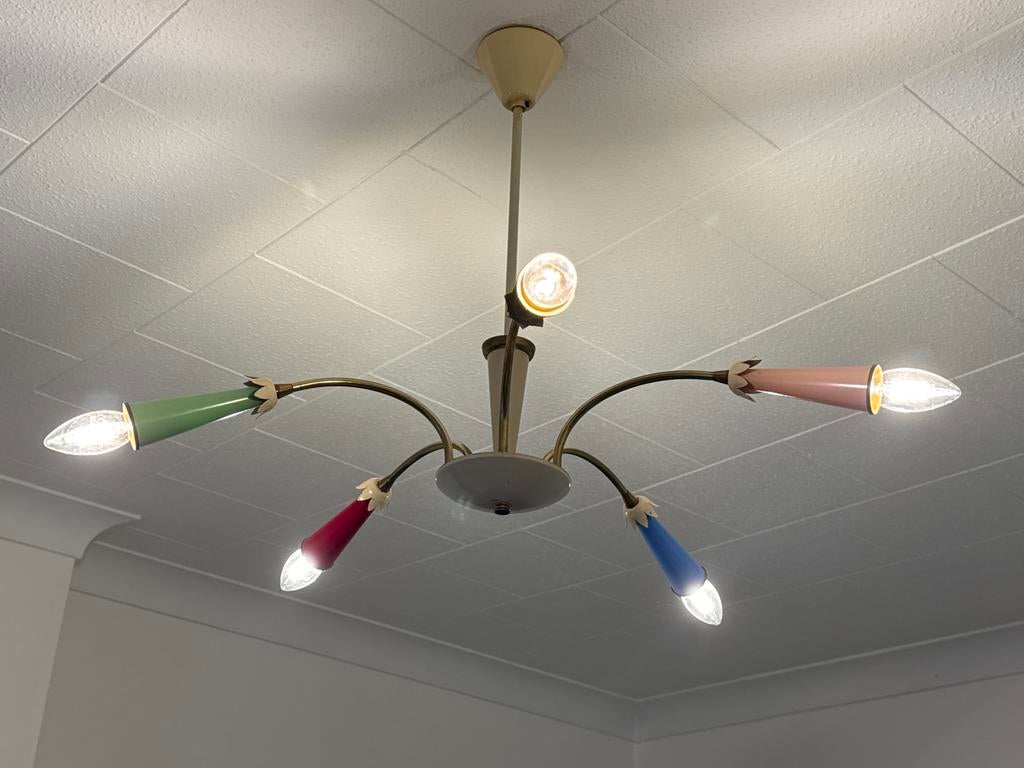 Plafonnier spoutnik vintage , design 1950/60, Enlèvement