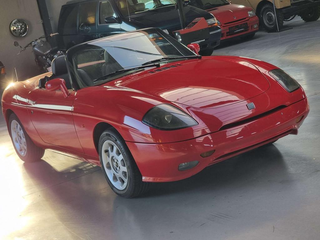 Fiat Barchetta 1.7i 16v (bj 1997), Zwart, Cabriolet, Leder, 96 kW