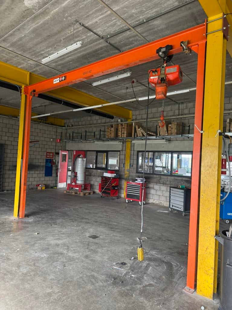 Portaalkraan met 1000kg Elephant takel, Ophalen, Gebruikt, Elektrisch