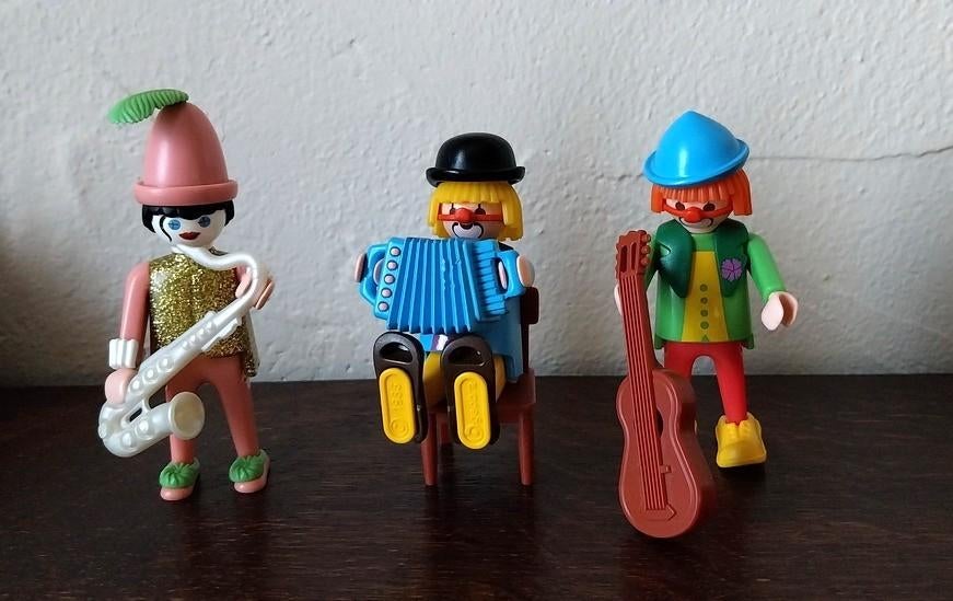 Playmobil vintage - 3 muzikale clowns, Ophalen of Verzenden, Zo goed als nieuw, Complete set