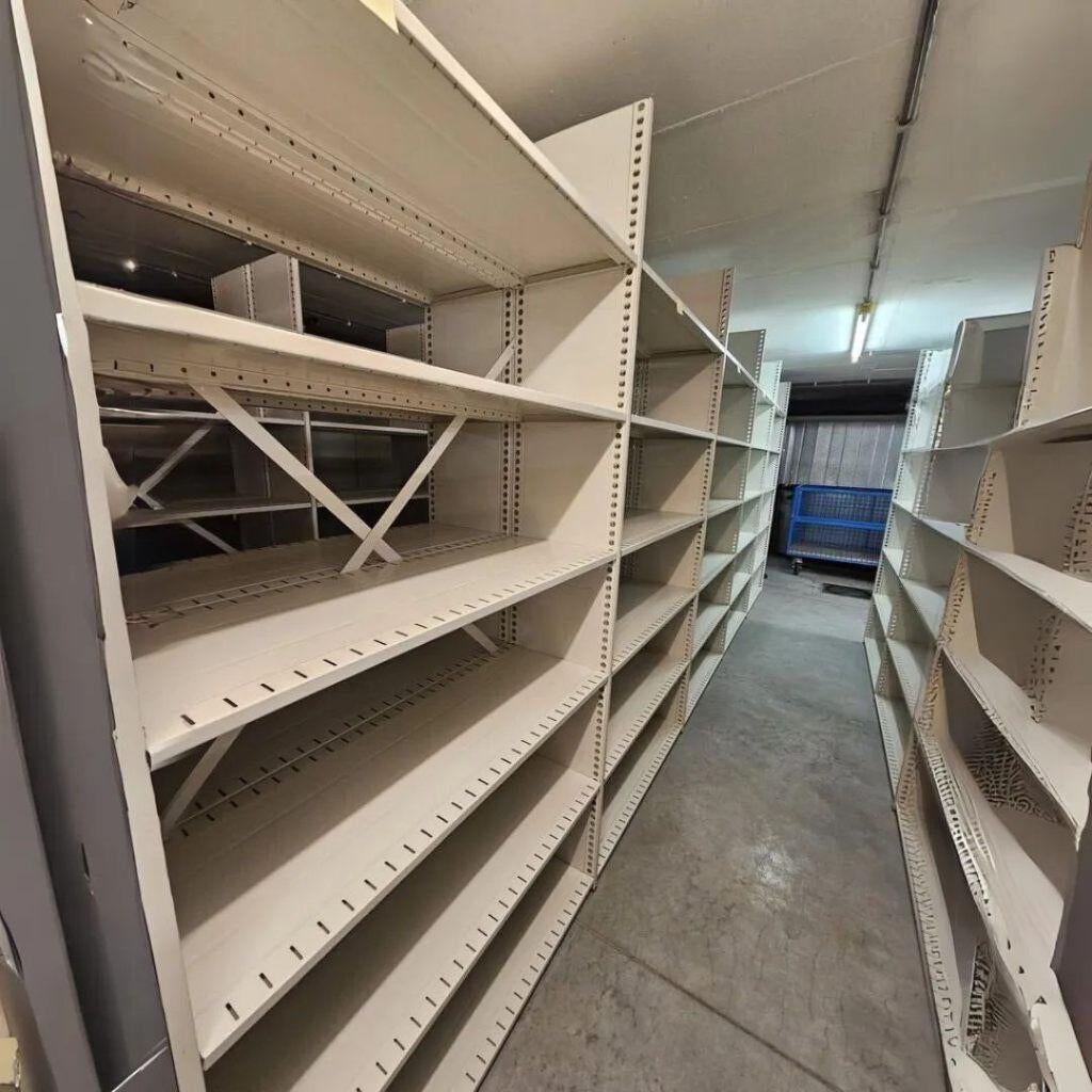 Legbordstelling 200x100x38cm incl. 6 legborden wit, Ophalen