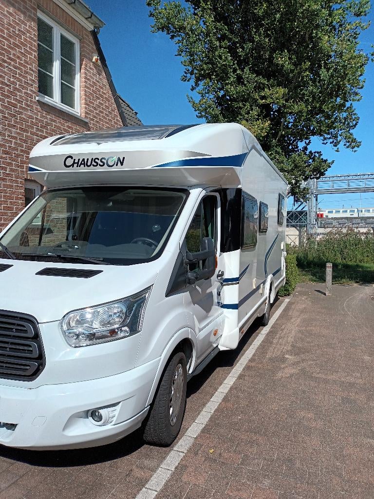 NIEUWE PRIJS- WEG WEGENS ZIEKTE-FORD CHAUSSON-1STE EIGENAAR, Caravans en Kamperen, Mobilhomes, Ringverwarming, Fietsendrager, Particulier