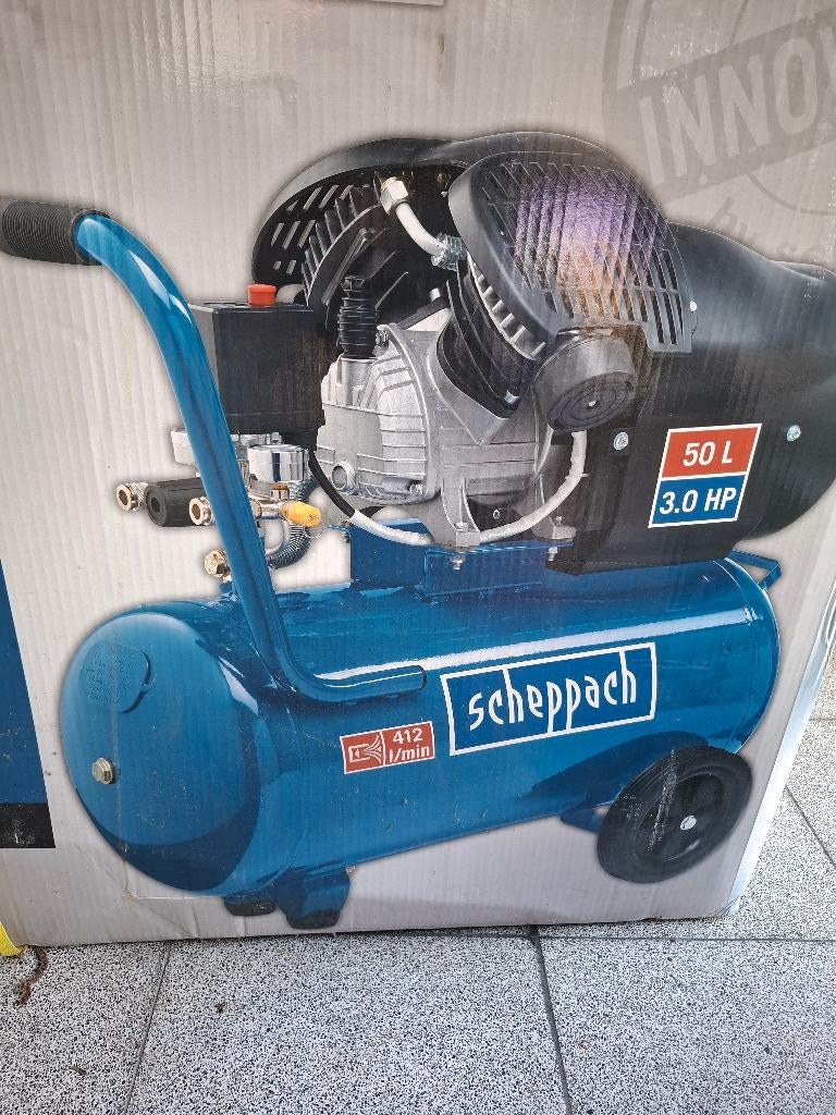 Compressor scheppach hc52dc, 25 tot 100 liter, Ophalen, Nieuw, 6 tot 10 bar