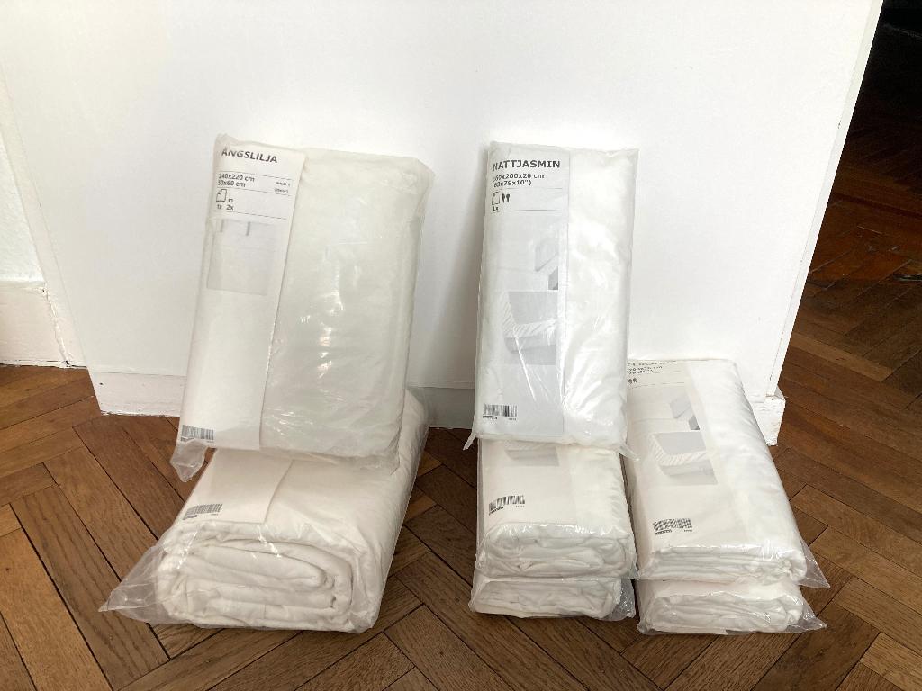 IKEA lakens en dekbedovertrekken — nieuw (nooit uitgepakt), Ophalen, Wit, Dekbedovertrek, Nieuw