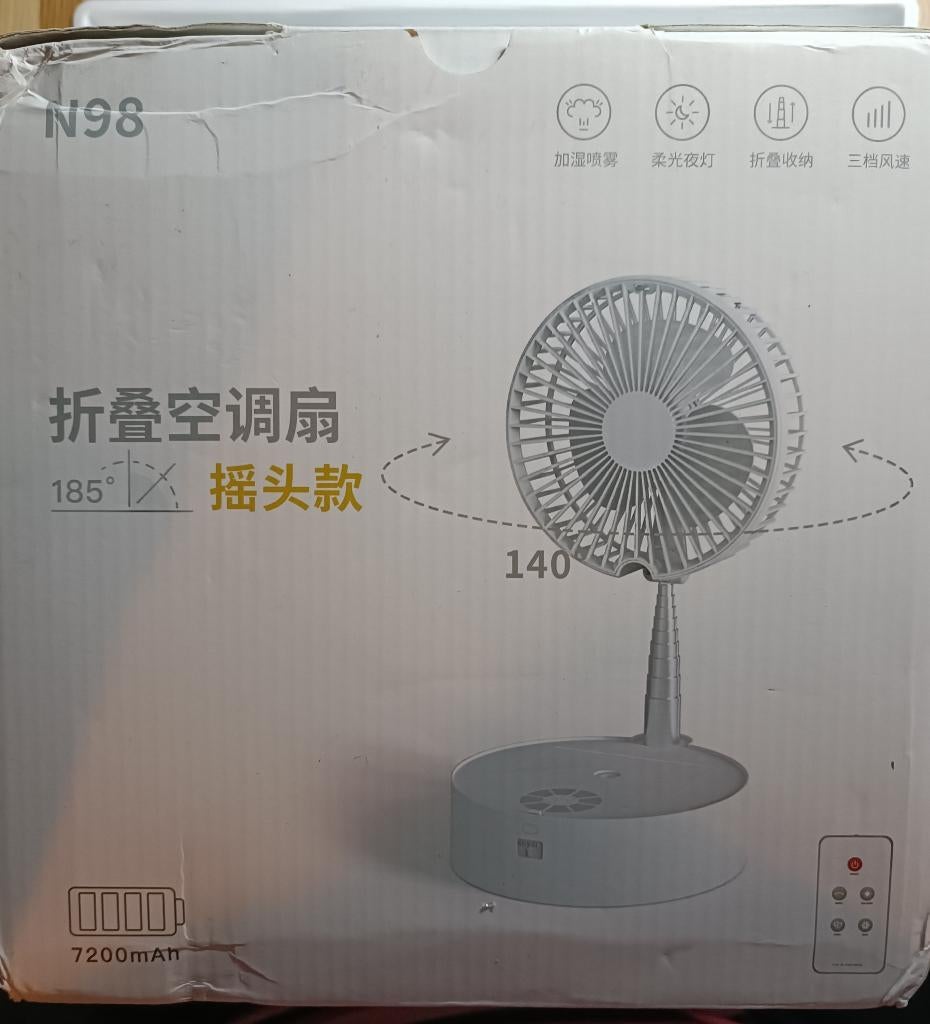 Ventilateur pliable avec fonction antibrouillage, Maison & Meubles, Neuf, Enlèvement ou Envoi, Rose, Autres matériaux