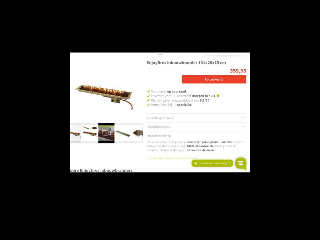 Inbouwbrander voor Vuurtafel, Tuin en Terras, Vuurtafels, Ophalen, Nieuw