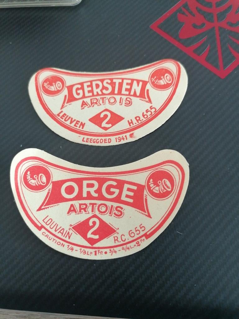3 oude etiketten stella artois Leuven, Ophalen, Stella Artois