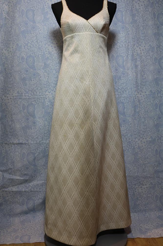 avondjurk vintage jurk goud maat 38, Ophalen, Zo goed als nieuw, Maat 38/40 (M), Overige typen