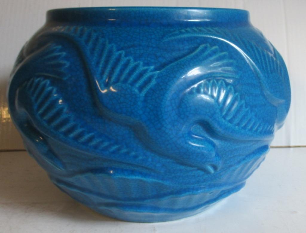 zeldzame blauw monochrome Boch Keramis meeuwen  165, Antiek en Kunst, Antiek | Keramiek en Aardewerk, Verzenden