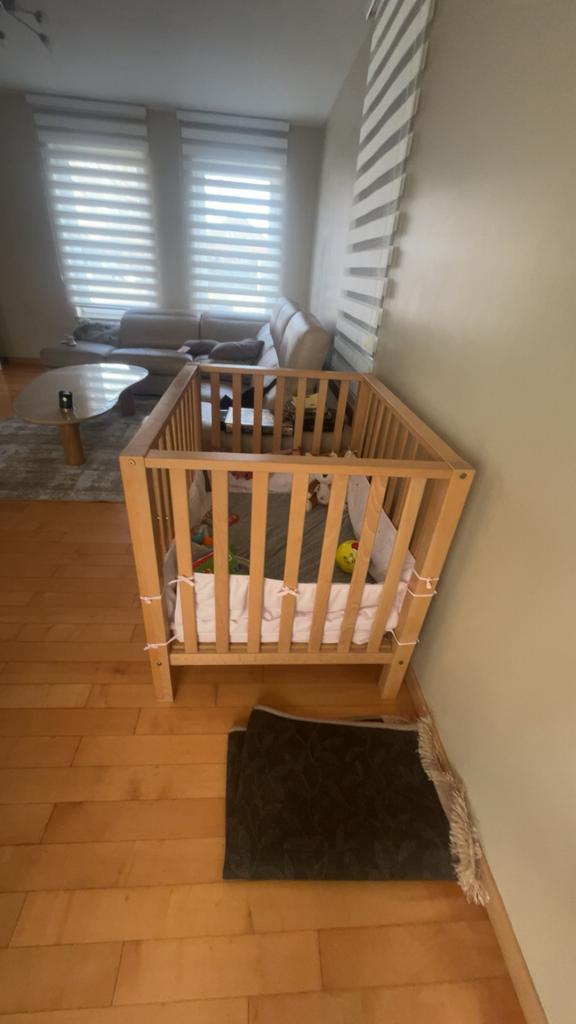 Bopita park verstelbaar met matrass en parkbedkleding, Enlèvement, Comme neuf