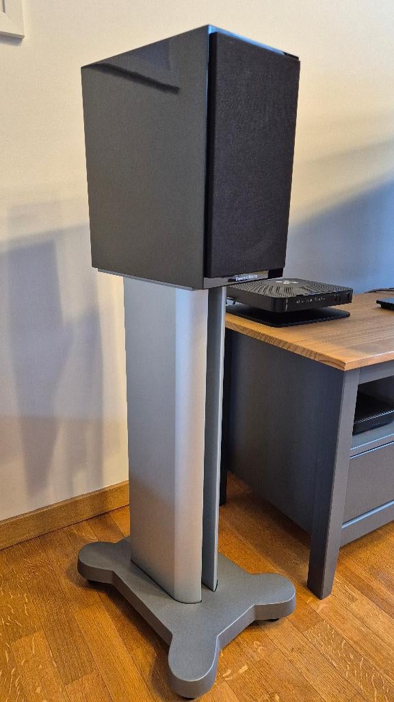 Enceintes B&W CM1 S2 noires + pieds B&W (paire), 60 à 120 watts, Comme neuf, Enlèvement, Bowers & Wilkins (B&W)