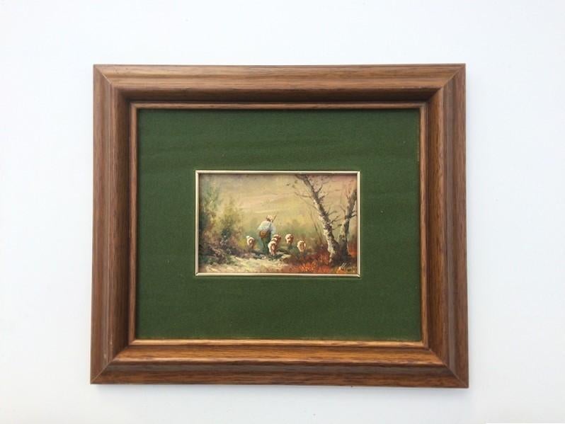 Huile s/panneau : M. Ferran, " Chemin d'Automne " (32 x 27), Enlèvement ou Envoi, Comme neuf, Peinture, Création originale