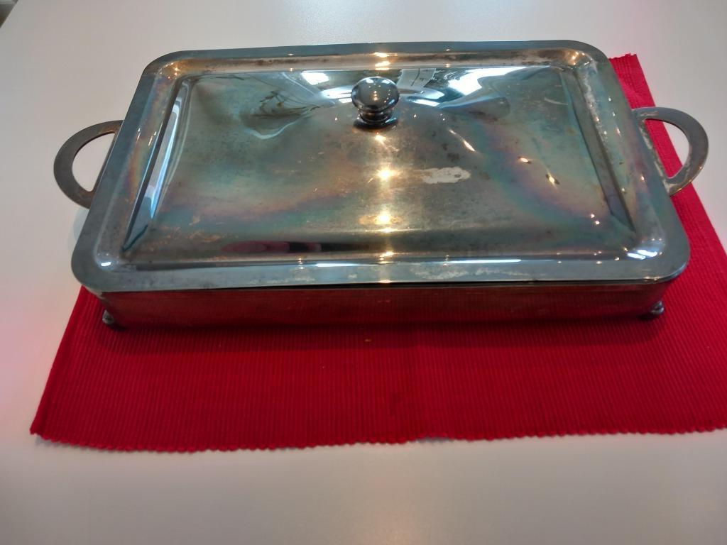 Plat de service de table en métal argenté, Maison & Meubles, Cuisine | Vaisselle, Enlèvement, Utilisé, Autres matériaux, Autres types