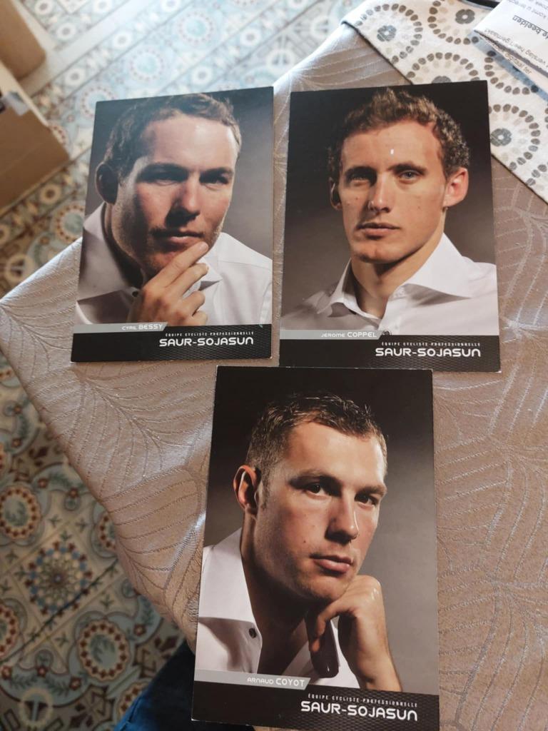 3 Wielerkaarten : Saur-Sojasun 2013, Verzenden, Zo goed als nieuw, Poster, Plaatje of Sticker