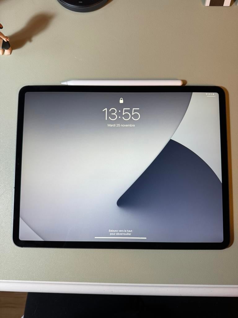 iPad Pro 12,9” (3e génération) 256 Go + Apple Pencil, 12 pouces, Comme neuf, Enlèvement, Wi-Fi