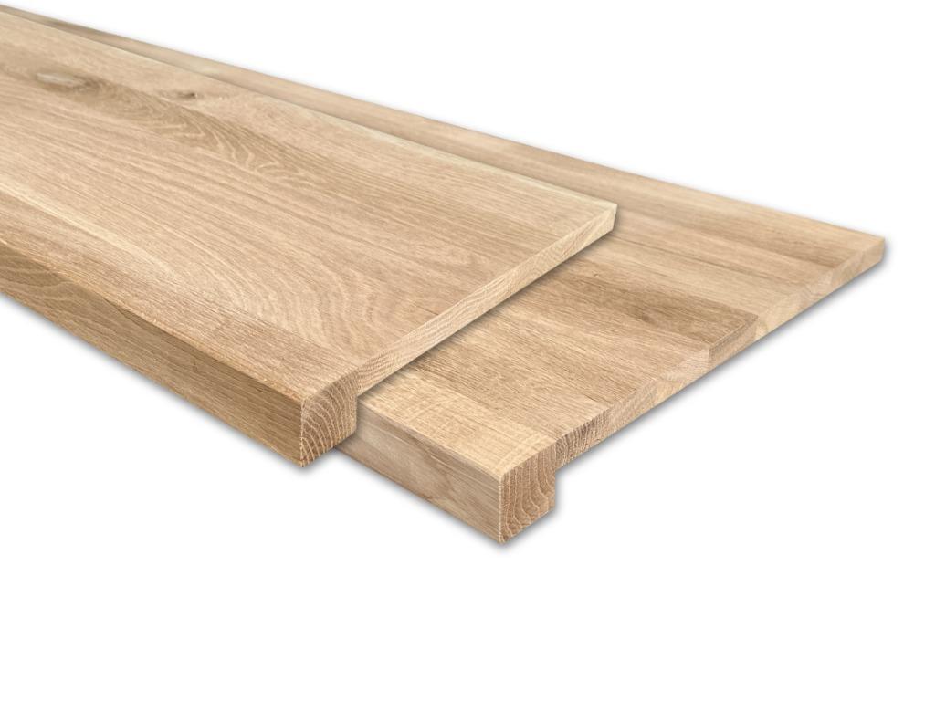 Vensterbank - massief eiken - Recht - Op voorraad, Enlèvement ou Envoi, Neuf, Chêne, Rebords de fenêtre