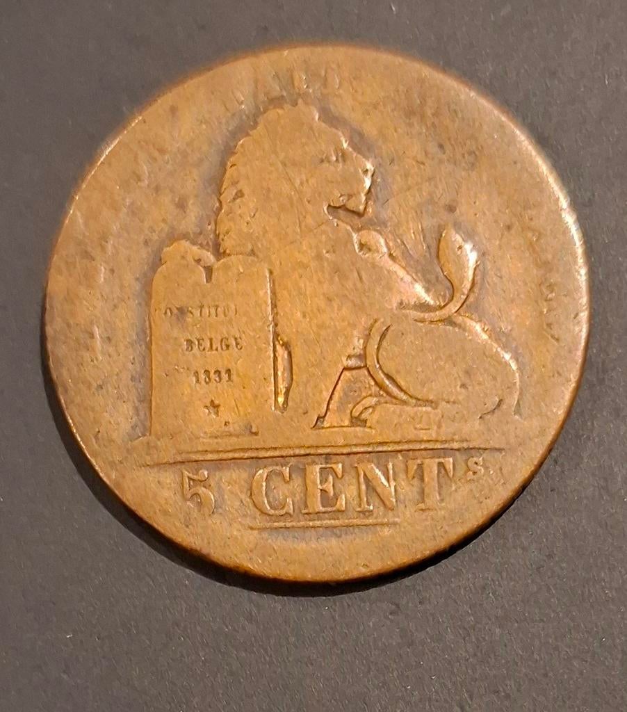 5 centimes België 1834, Postzegels en Munten, Munten | België, Ophalen of Verzenden, Losse munt