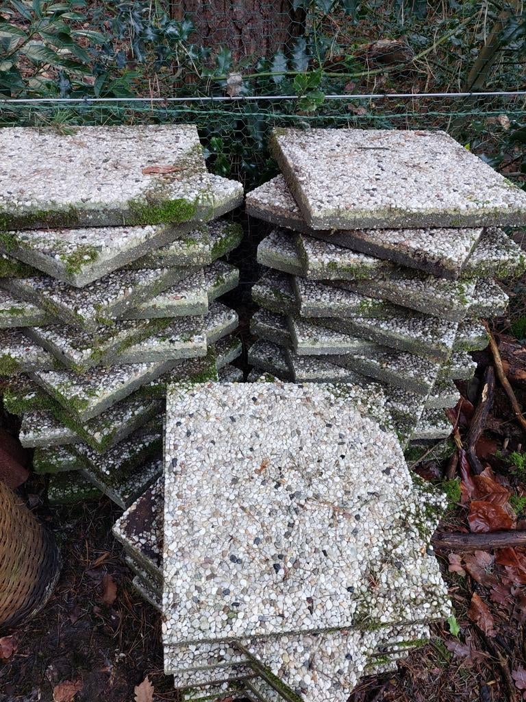 Grindtegels 40x40cm, Ophalen, Gebruikt, Grind, Terrastegels