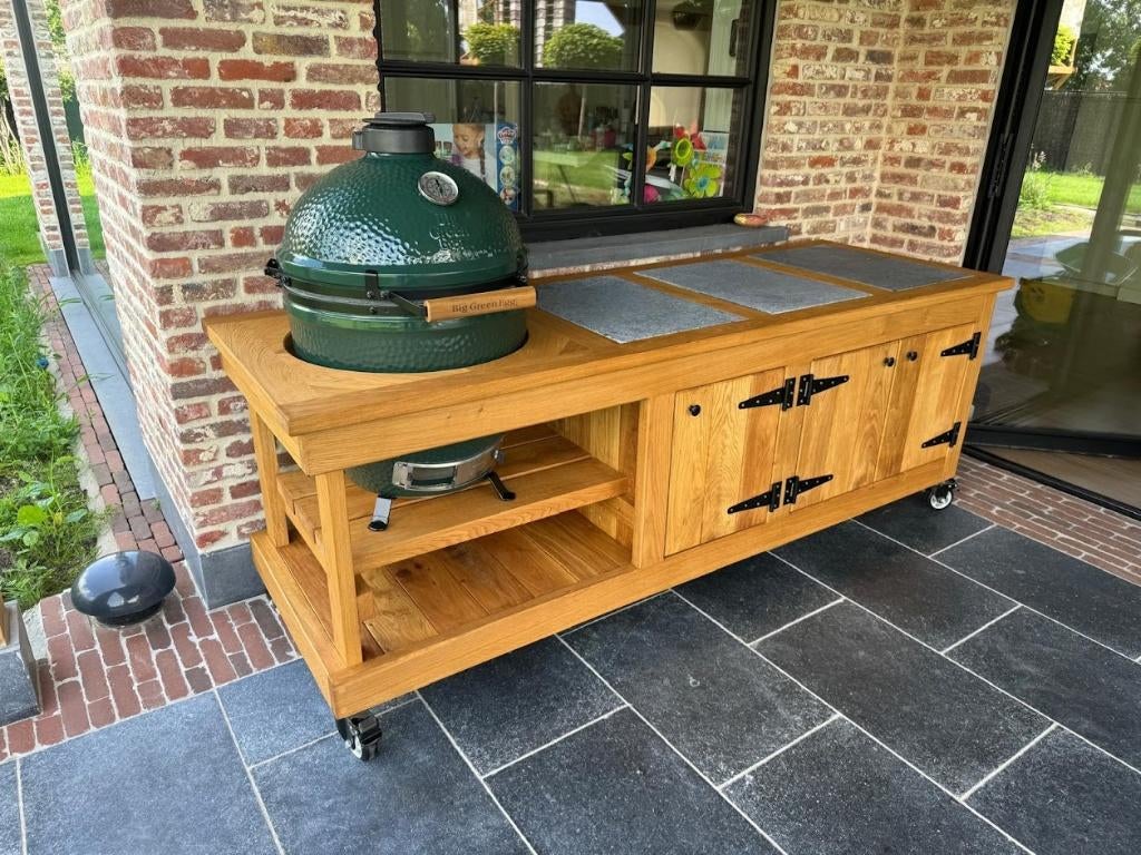 buitenkeuken/bbq tafel voor jou kamado, Jardin & Terrasse, Cuisines extérieures, Neuf, Charbon, Autoportant, Enlèvement ou Envoi
