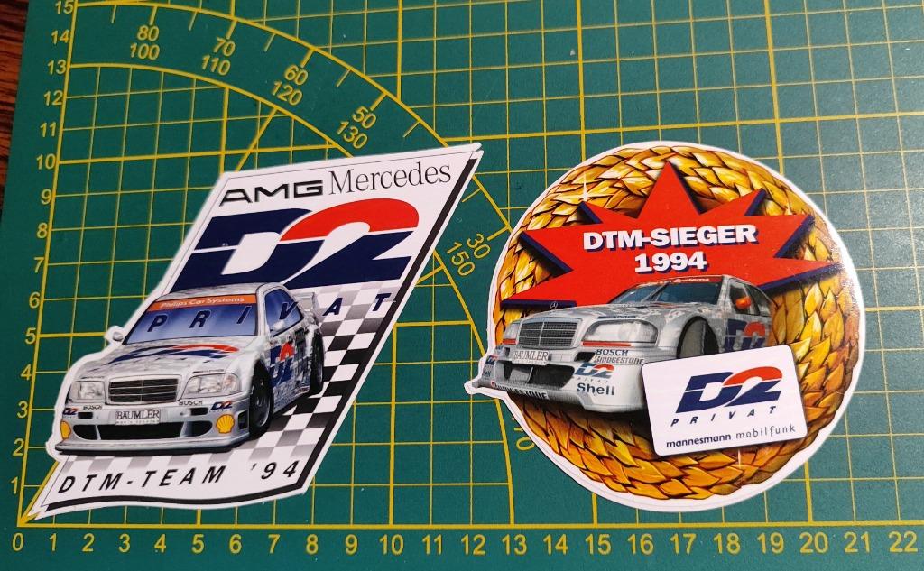 Lot 2x stickers DTM Mercedes AMG D2 1994, Enlèvement ou Envoi