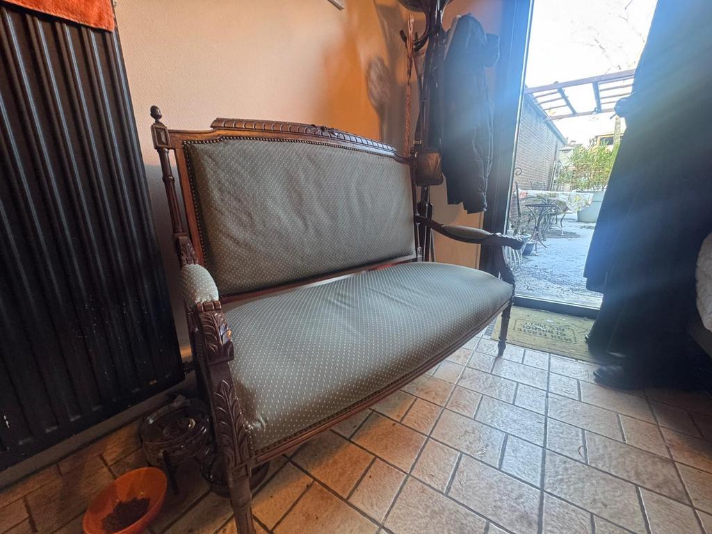 Zetel (bank), Huis en Inrichting, Ophalen, Driepersoons, Zo goed als nieuw, Rechte bank