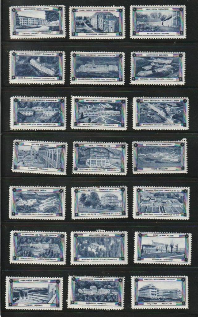 POSTZEGELS VIGNET SANATORIUM BELGIE EN ZWITSERLAND, Orginele gom, Niet gestempeld, Ophalen of Verzenden, Postfris