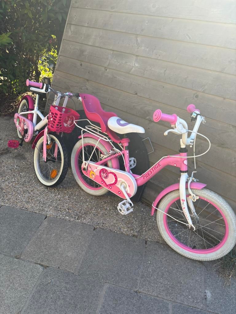 Kinderfiets roze wielmaat 16, Ophalen