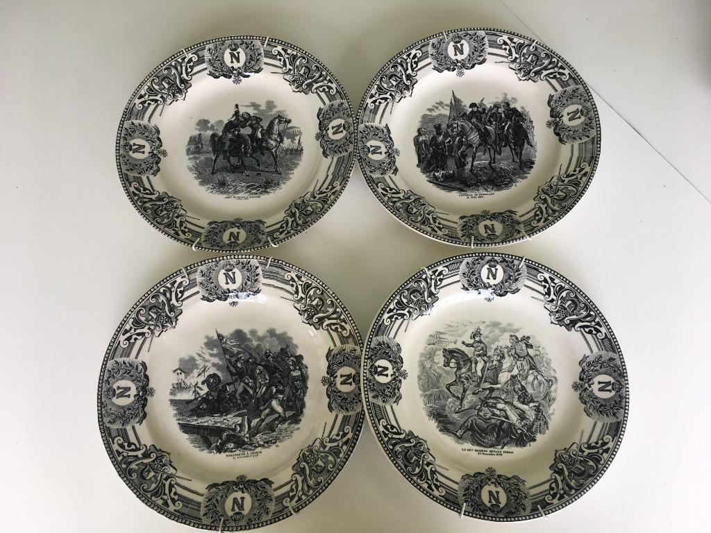 4 assiettes Napoléon, Antiquités & Art, Antiquités | Céramique & Poterie, Enlèvement ou Envoi