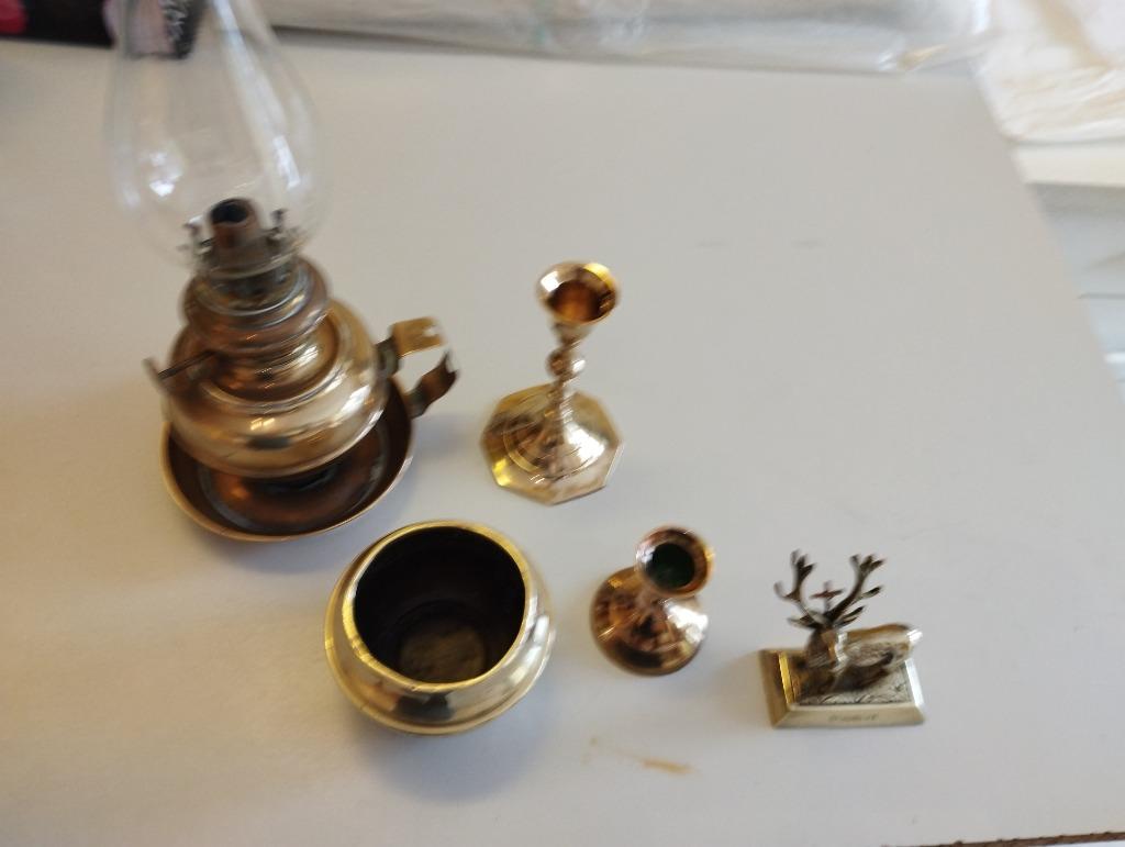 Lot kleine decoratieve messing voorwerpen, Antiek en Kunst, Ophalen, Overige materialen