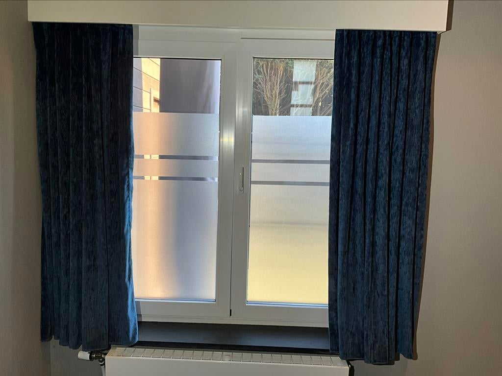 Draperieën/ overgordijnen ( gardisette), Ophalen, Zo goed als nieuw, Blauw