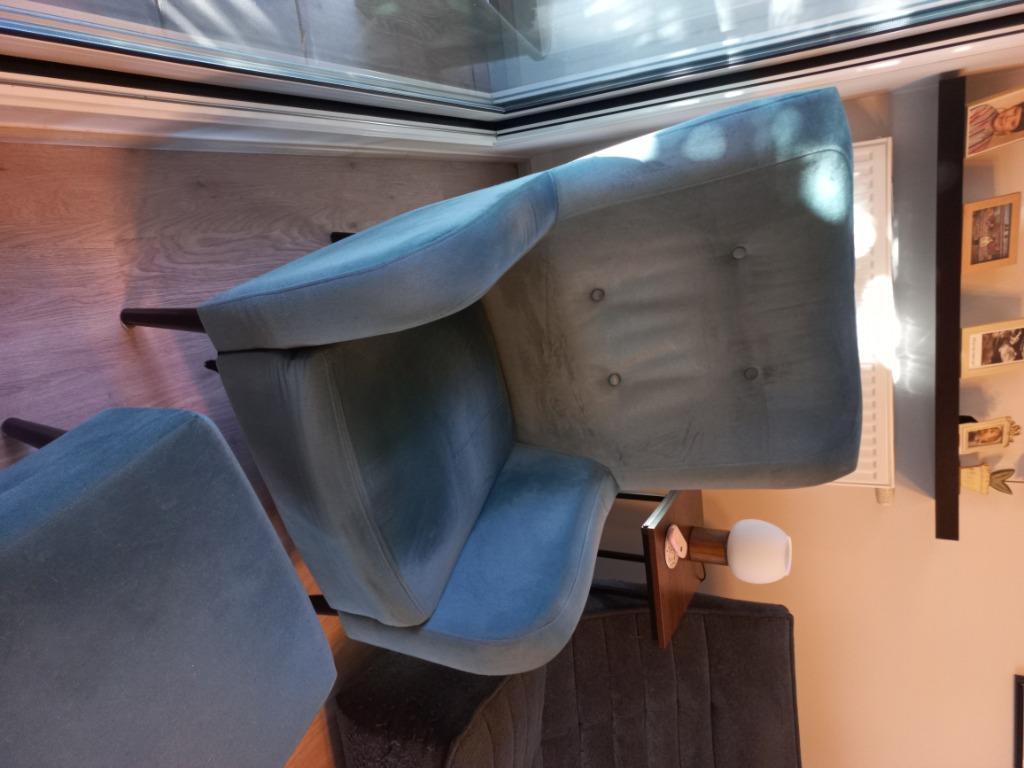 Fauteuil met voetenbank, Huis en Inrichting, Fauteuils, Ophalen, Zo goed als nieuw, Stof, Klassiek