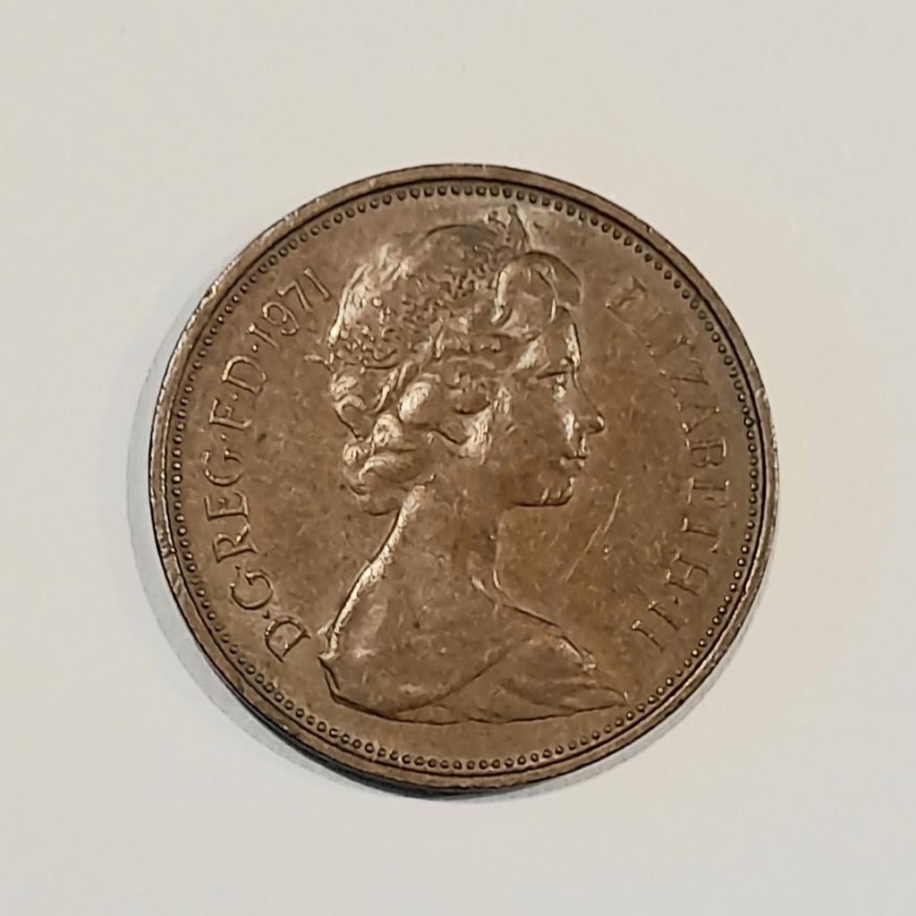 Verenigd Koninkrijk 2 New pence 1971     (821), Ophalen of Verzenden, Overige landen, Losse munt