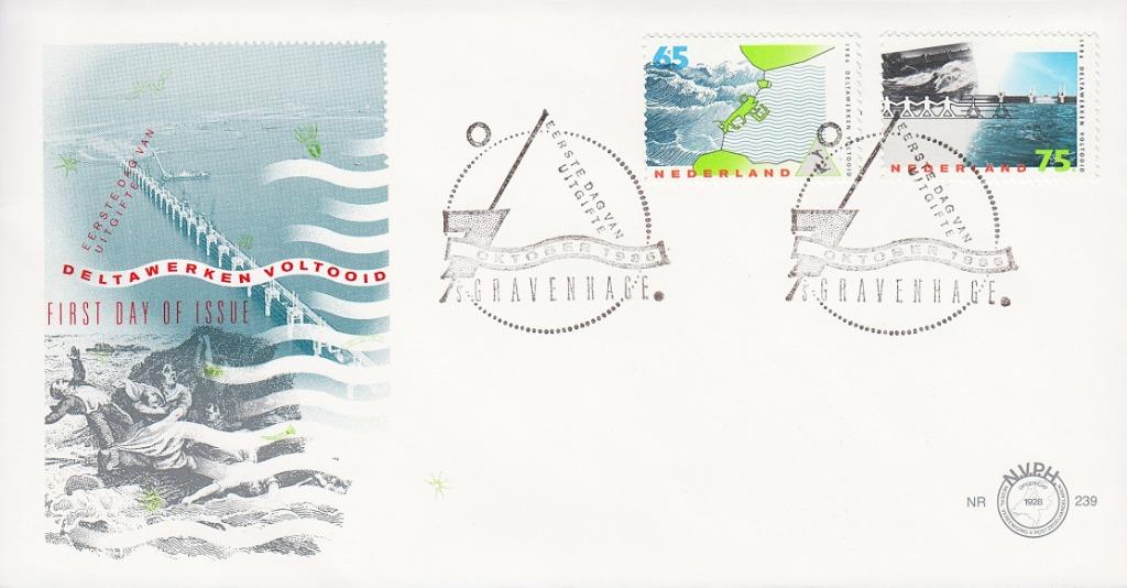 1986 - NEDERLAND - FDC Stormvloedkering [Y&T 1275/1276], Verzenden, Na 1940, Postfris