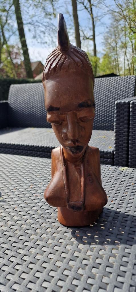 Sculpture bois - Buste Congo 1957-1958, Antiquités & Art, Enlèvement
