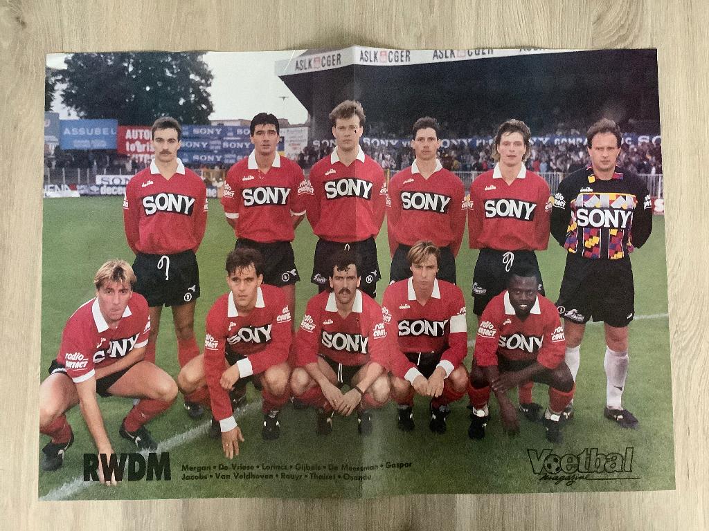 Poster RWDM begin jaren 90, Collections, Enlèvement ou Envoi, Comme neuf, Affiche, Image ou Autocollant