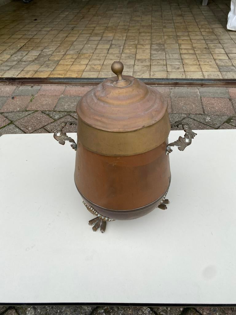 Doofpot (koper geel en rood), Antiek en Kunst, Antiek | Brons en Koper, Ophalen, Koper