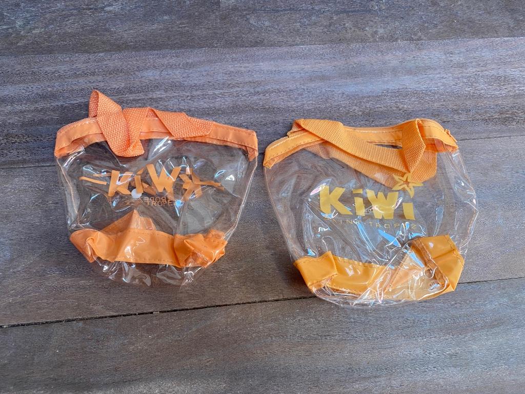 Transparant zakje Kiwi 2 stuks oranje Nieuw, Handtassen en Accessoires, Tassen | Damestassen, Nieuw, Overige typen, Oranje, Verzenden