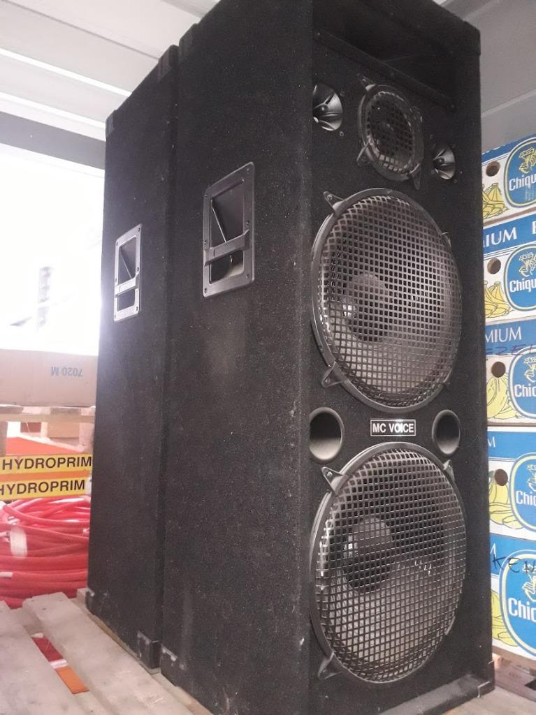Luidsprekers DJ mc Voice 2x500W, Zo goed als nieuw, 120 watt of meer, Front, Rear of Stereo speakers, Ophalen