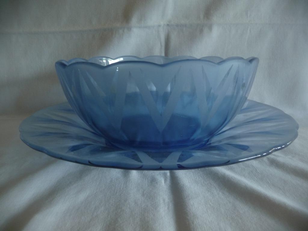 Bol à fruits bleu-violet – assiette + bol, Maison & Meubles, Cuisine | Vaisselle, Enlèvement ou Envoi, Verre, Utilisé, Balance ou Balances