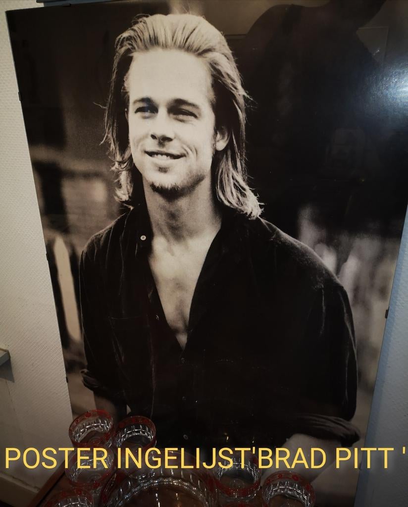 affiche Brad Pitt, Rectangulaire vertical, Avec cadre, A1 jusqu'à A3, Comme neuf