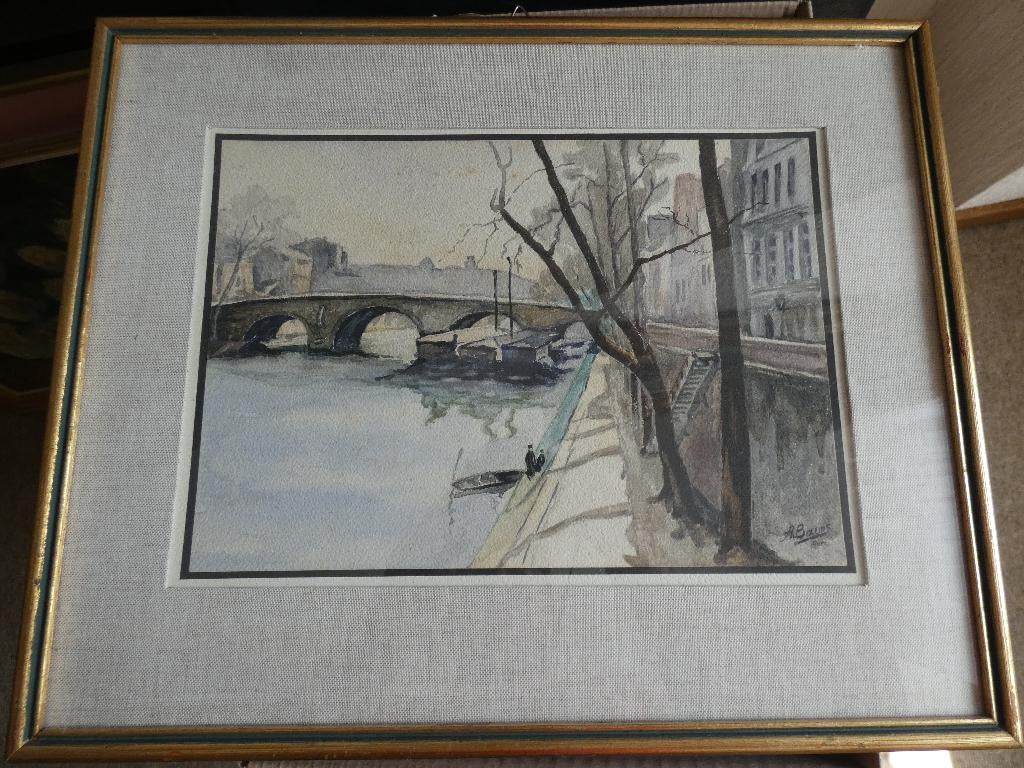 2 aquarelles de A. Baens, Antiquités & Art, Art | Peinture | Classique, Enlèvement